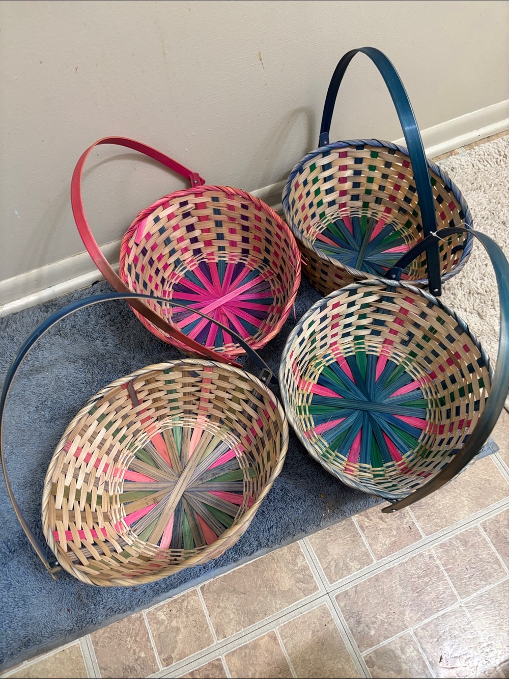 Basket colorful weave